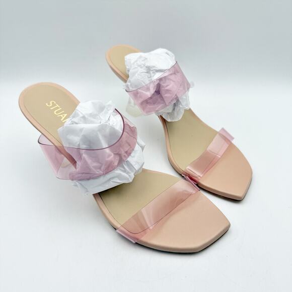 Stuart Weitzman Womens Kristal High Heel Sandals US 6.5 Pink Clear NIB - Picture 6 of 13